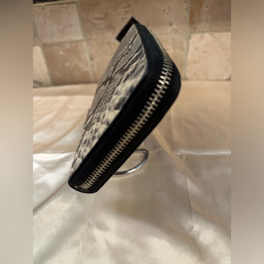 Tory Burch Wallet Python Embossed Leather,Silver … - image 4